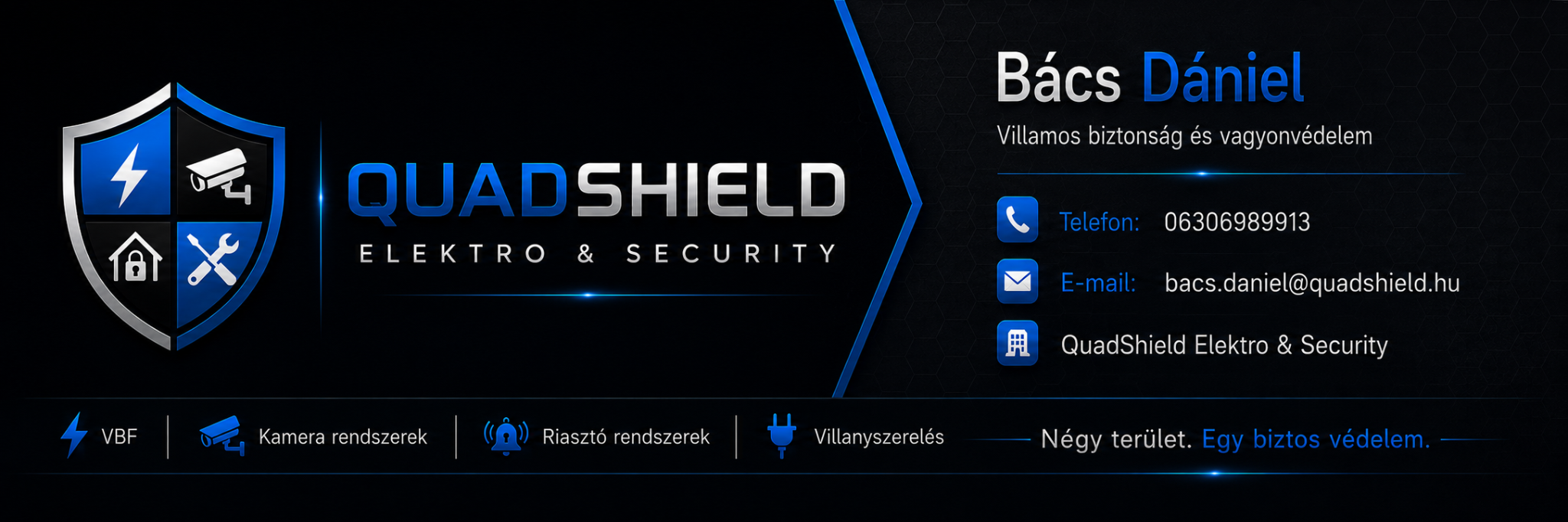 QuadShield Elektro & Security névjegy